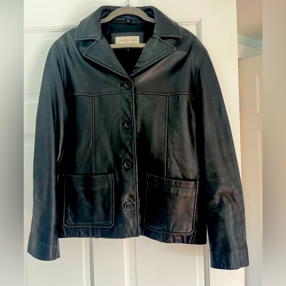 Women's Black Faux Leather Jacket